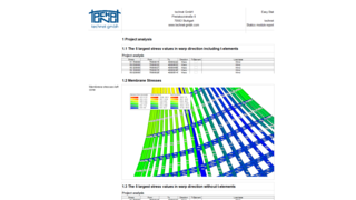 Preparation of the static calculations and presentation in the Report Generator