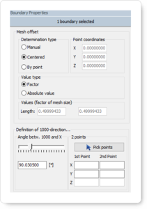 Easy.Form | Netzrichtungen und Offset-Einstellungen